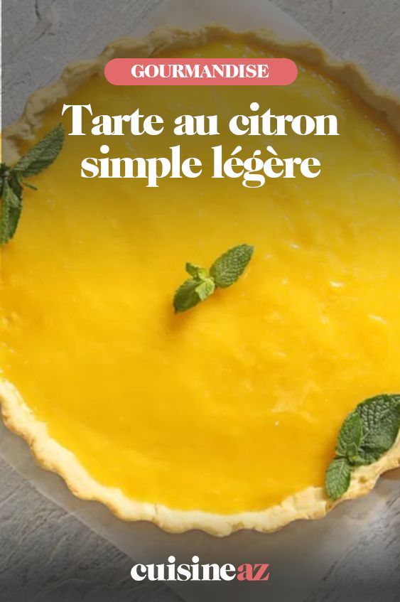 Tarte au citron légère